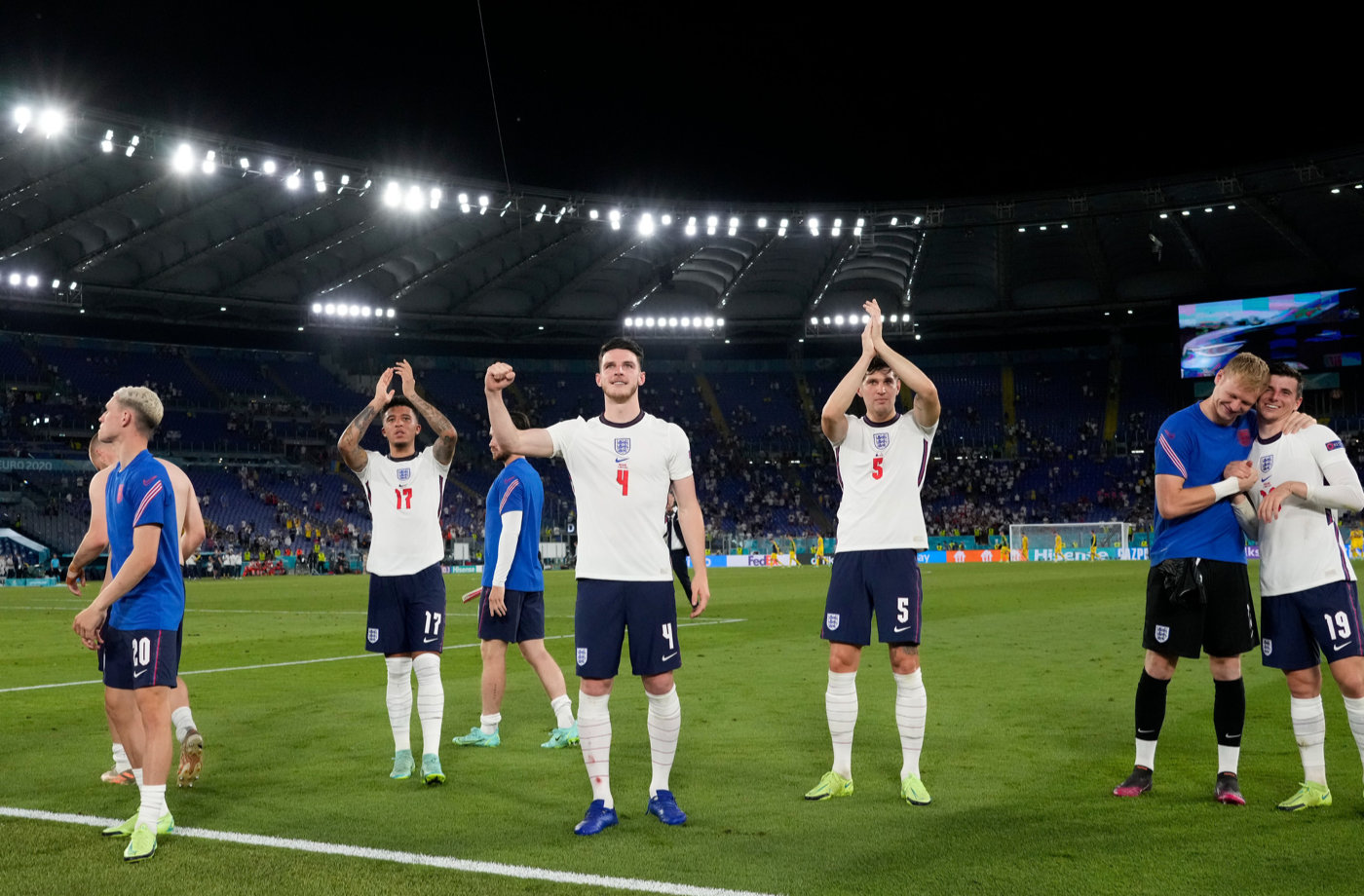 英格兰横扫乌克兰挺进欧洲杯半决赛