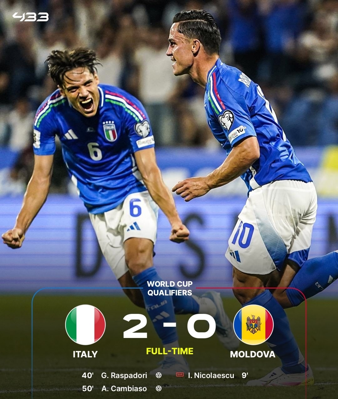 意大利球队在比赛中获得成功 意大利球队在比赛中获得成功